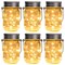 6 Pack 30 Led String Fairy Lights Hanging Solar Lanterns Outdoor Waterproof, Hangers and Jars Included, Outdoor Decor for Christmas, Wedding, Garden, Patio